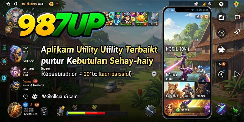 Tampilan antarmuka aplikasi Utility 987UP yang sederhana dan menarik.