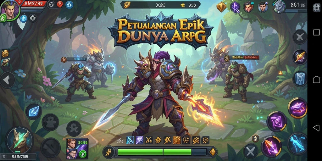 Tampilan gameplay ARPG yang mendebarkan dengan pertarungan seru.